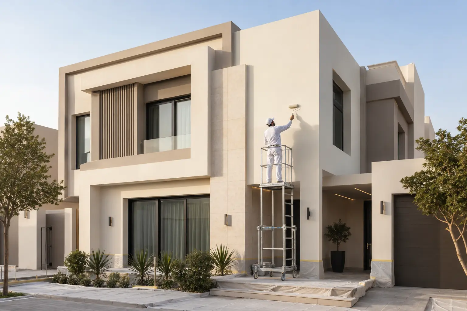 Modern villa exterior painting inspiration